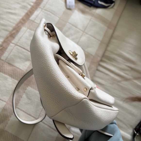 Coach White Pebbled Leather Backpack with Gold Hardware - Picture 11 of 11